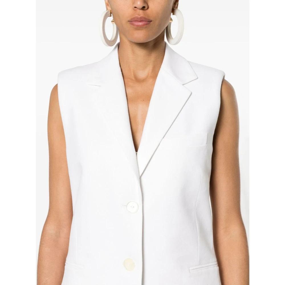 MICHAEL Michael Kors Linen Blend Vest in White Lyst