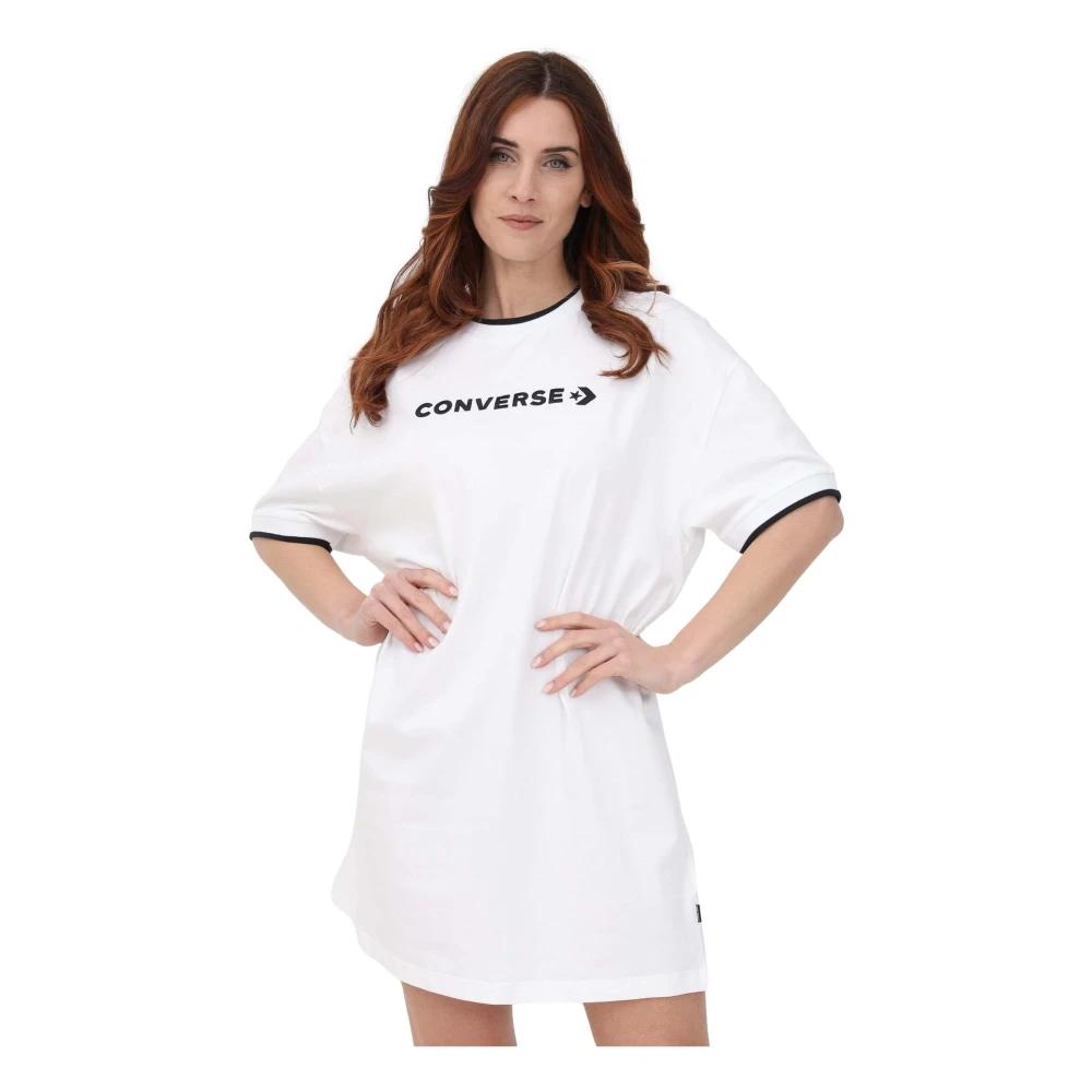 Vestido Camiseta Wordmark Mujer Talla de Converse de color Blanco Lyst