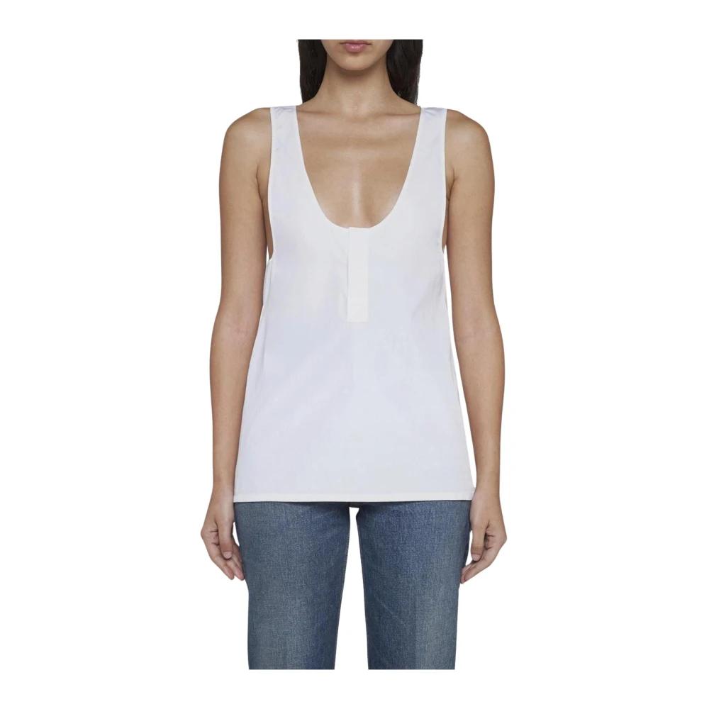 Women's Saint Laurent Sleeveless and tank tops | Lyst