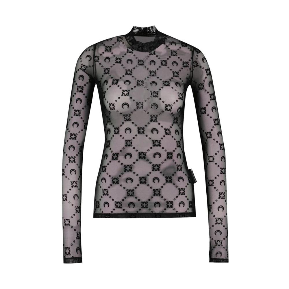トップス MARINE SERRE TROMPE L'OEIL NECKLINE TOP MARINE SERRE TROMPE L'OEIL NECKLINE TOP