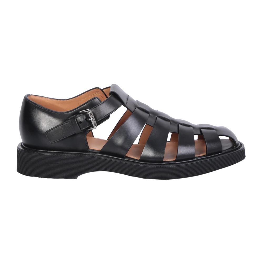 関税送料込Church's Leather Sandals Black Prestige Calf Leather Sandal | Church's