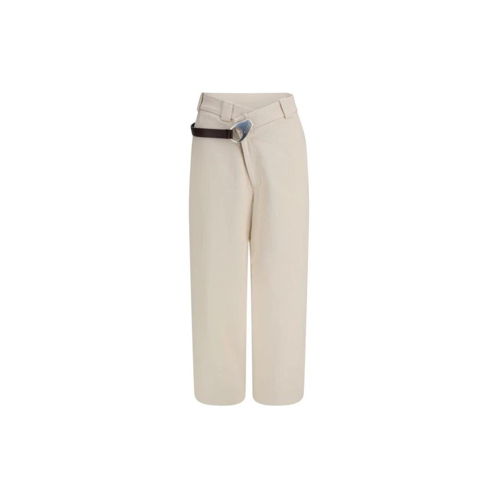 パンツ PINKO Women Straight Pants 104751A21F D22 Beige Pinko Trousers zip detail bottom | The Fashion Square