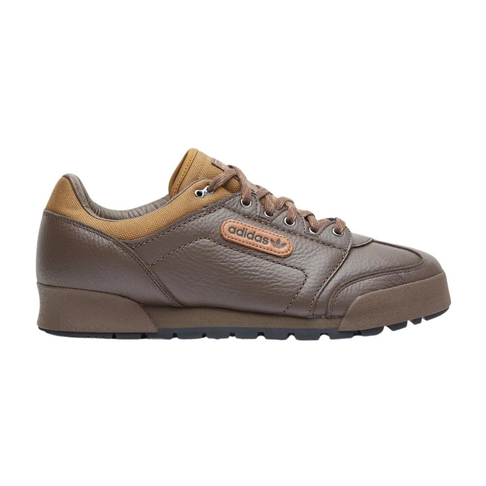 adidas Originals Leder sneakers mit logo patch in Braun fur Herren Lyst DE