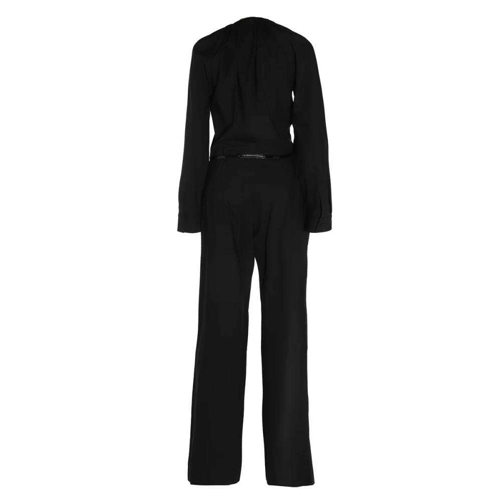 オールインワン・サロペット Gucci Black Stretch Wool Jumpsuit Gucci Stretch Wool Jumpsuit In Black | ModeSens
