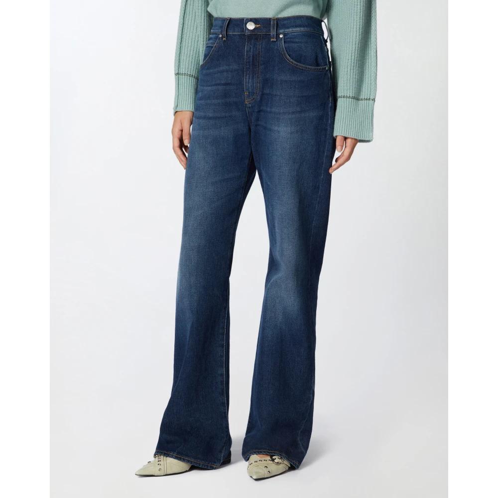 パンツ PINKO Woman Pants Blue 104739 A2FQ EZ1 Pinko Hulka viscose blend stretch flare-fit trousers for