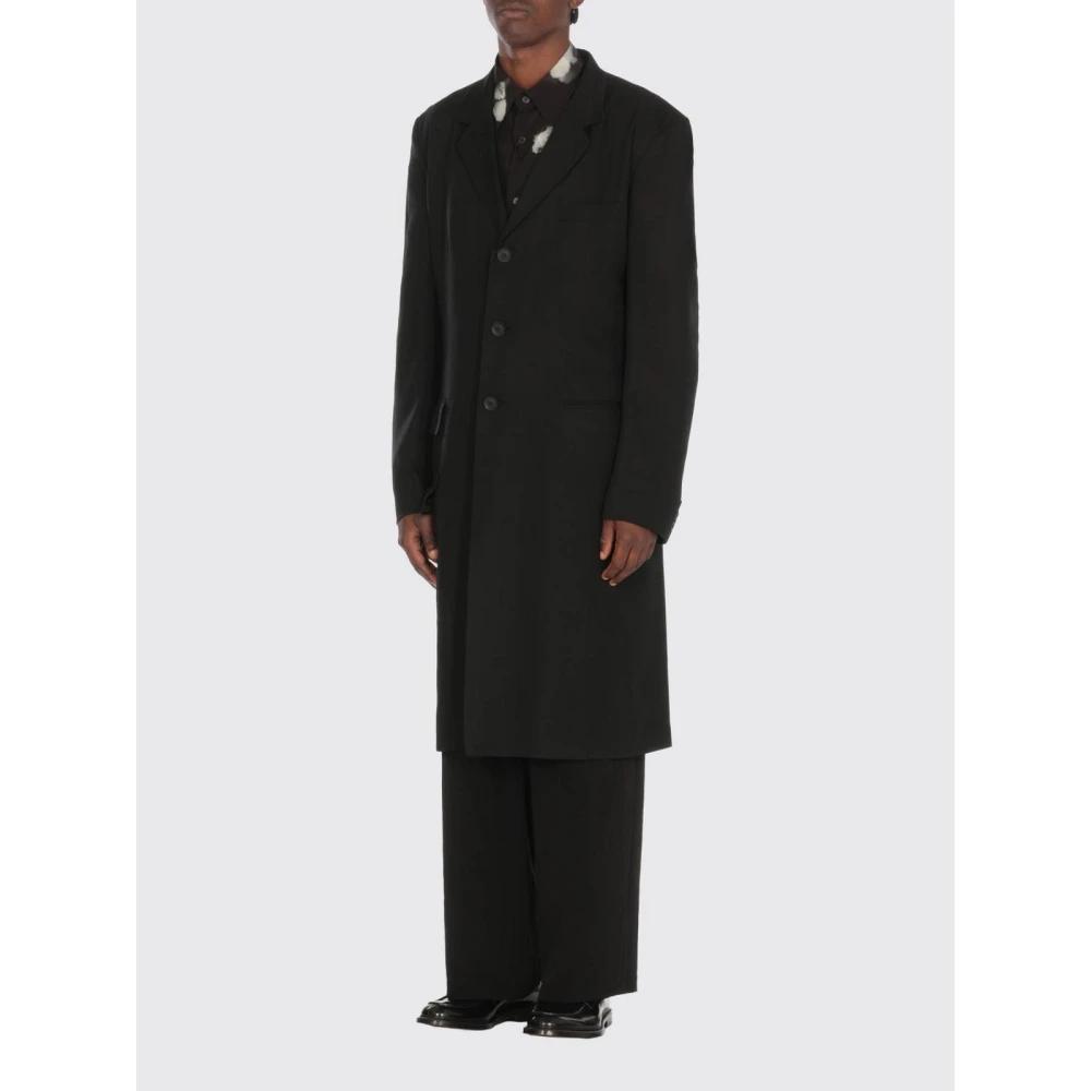 yohjiyamamoto long coat 早い者勝ち Buy Yohji Yamamoto men coat with voluminous sleeves in black