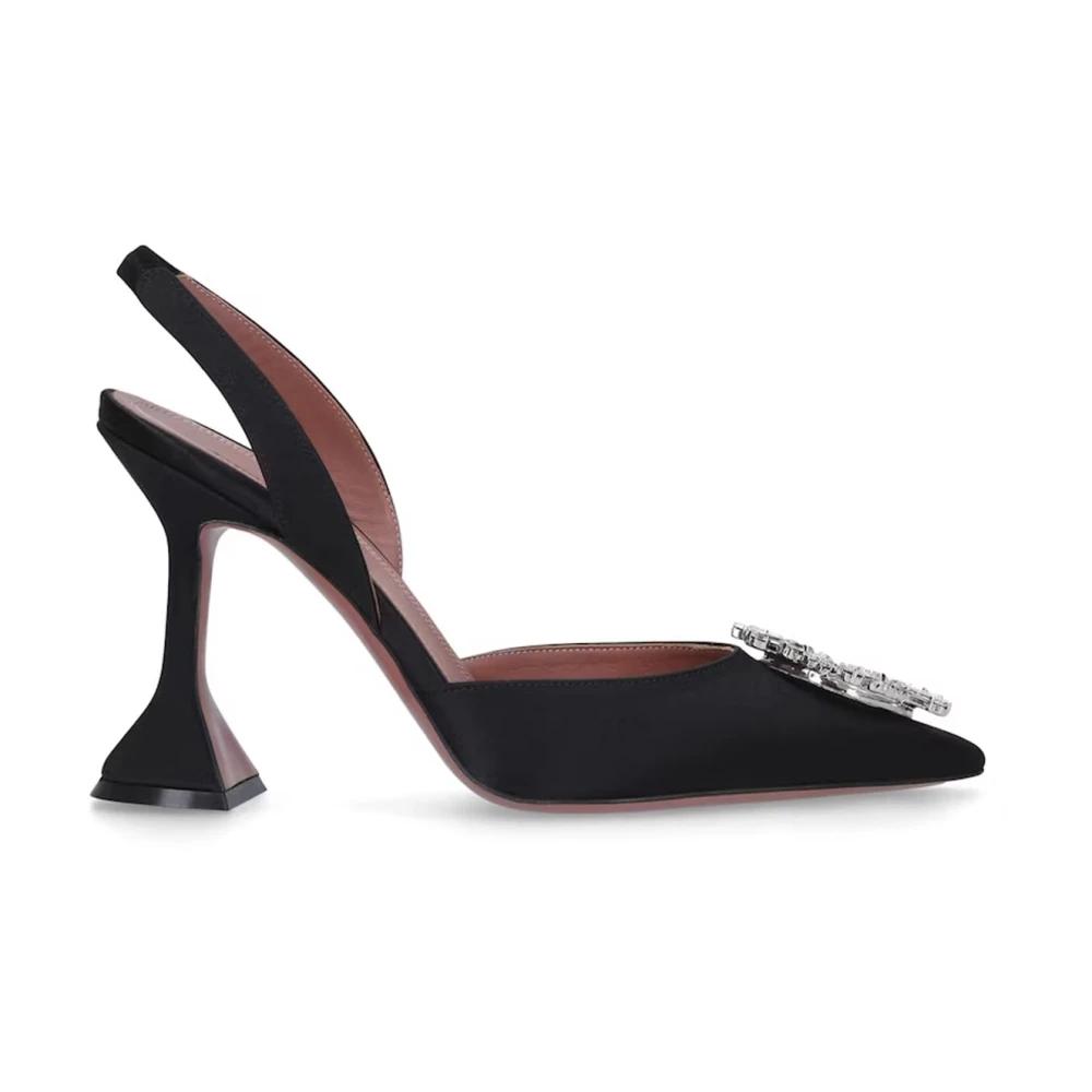 パンプス AMINA MUADDI BEGUMMESHSLING95 Pumps With Heel Black MU25116S-Amina-Muaddi-Holli-