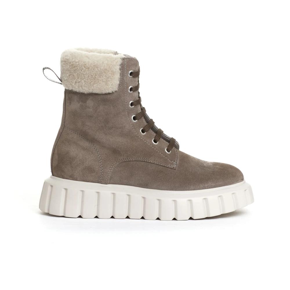 [ VOILE BLANCHE ] スエード レースアップアンクルブーツ Voile Blanche Boots for Women | Online Sale up to 83% off | Lyst
