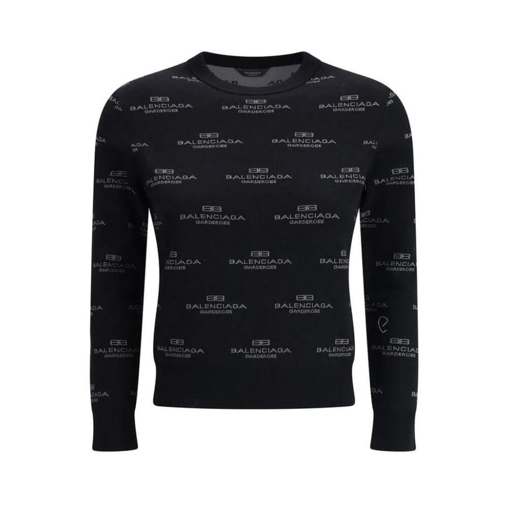 Balenciaga Round-Neck Knitwear in Black | Lyst