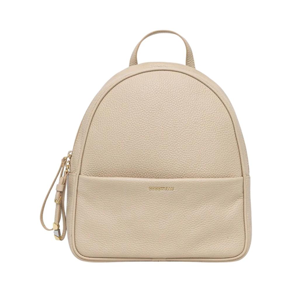 DESIGNER Coccinelle tan backpack Coccinelle Tan Soft Leather Modern Sleek Top Zip Mini  main image 3