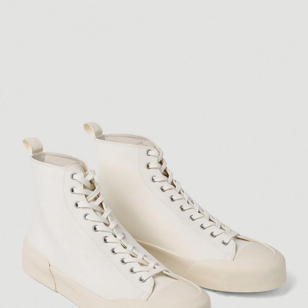 【送料&関税込】Jil Sander Beige High-top Sneakers With Leat Jil Sander High-top sneakers for Men | Online Sale up to 81