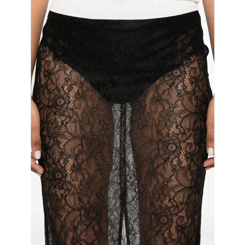 ワンピース ELISABETTA FRANCHI Women Mid Skirts AB69252E2 110 NERO Black Elisabetta Franchi Skirt woman Women Black Skirts Midi