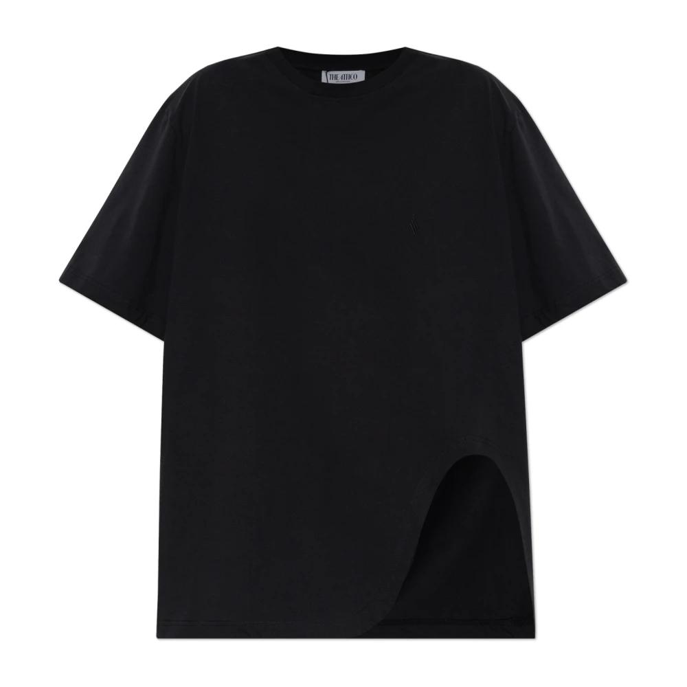 Tシャツ・カットソー THE ATTICO Woman T-Shirt Black 250WCT00173JJJ025AA 100 Black oversized T-shirt The attico - women - THE ATTICO