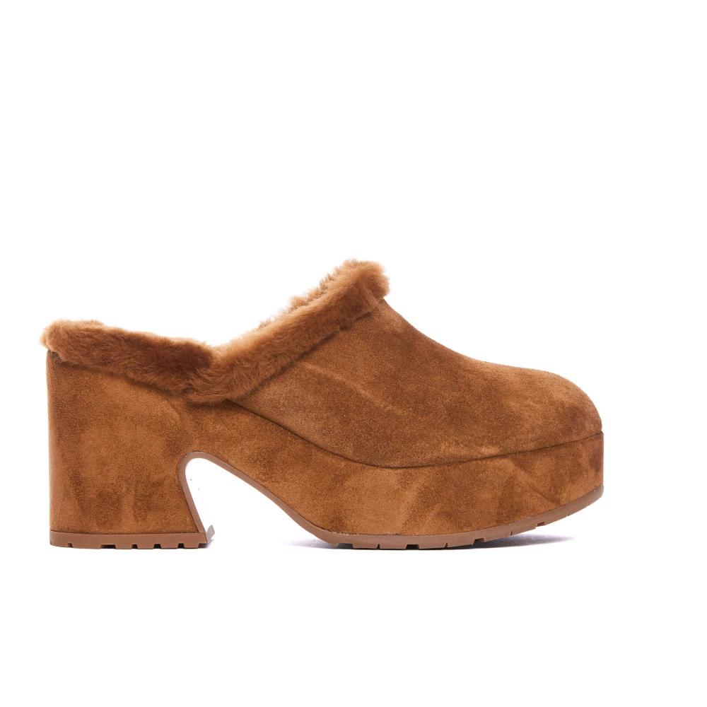 サンダル・ミュール Gianvito Rossi Suede Mules With Bangs Gianvito Rossi Holly 70mm Platform Suede Mules | Black