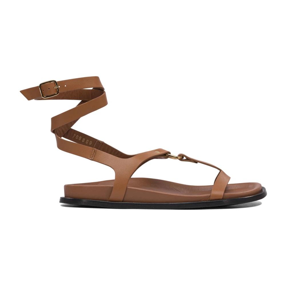 Nico Braune Braune Wildleder Sandalen Damen-Schuhe Von Alohas In