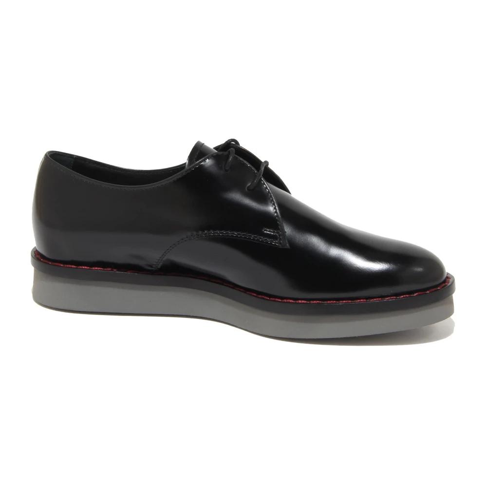 ローファー・オックスフォード TODS Women Laced up Shoes XXW22L0JB50SMXB999 Black Woman ブラック レザー スポーティー ローファー