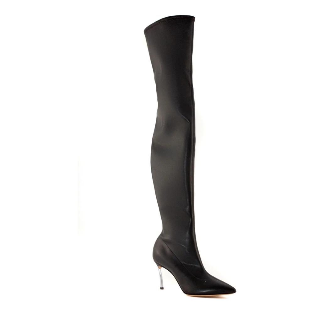 Casadei Overknee Wildleder Grau Casadei Damen Kniehohe