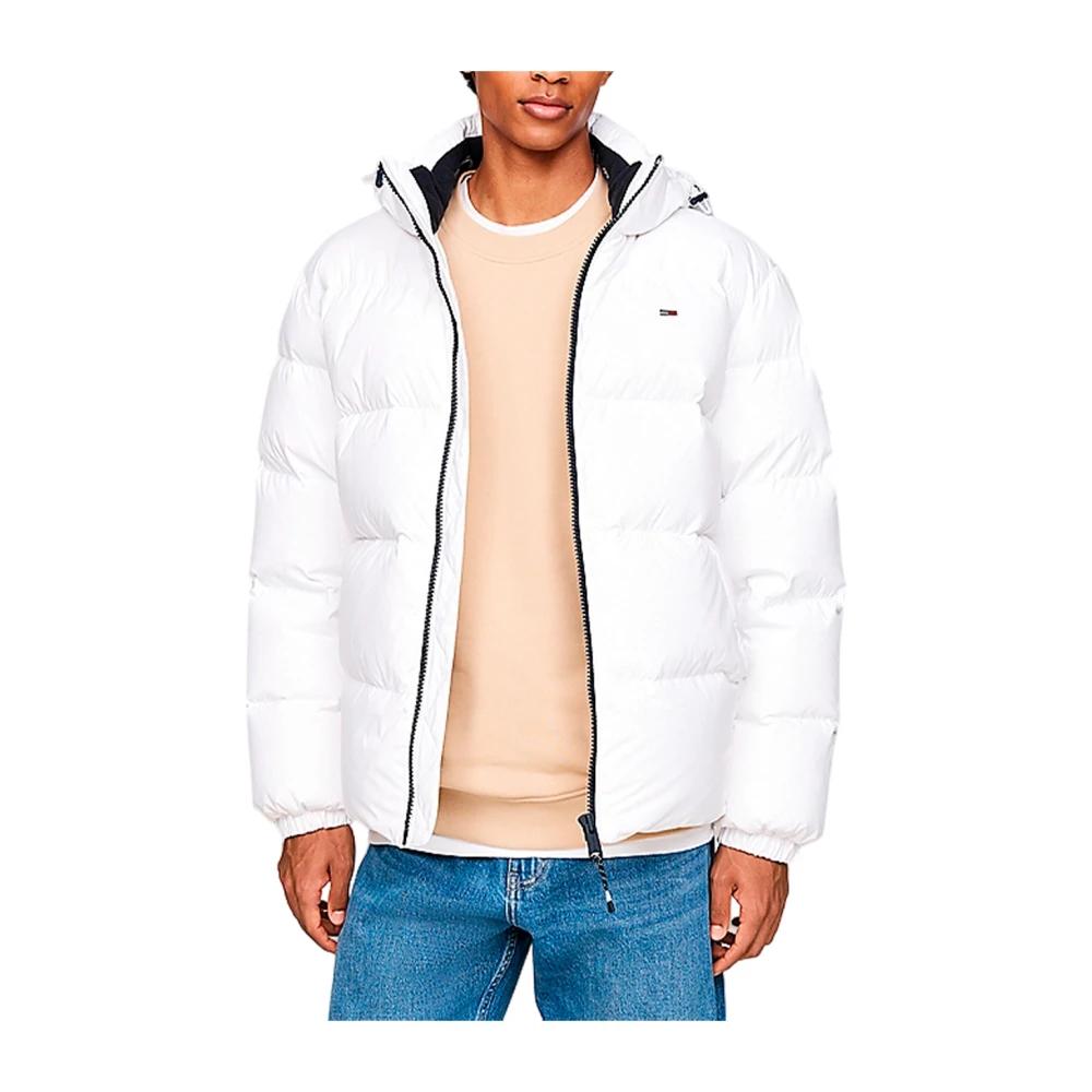Tommy Hilfiger Parka Weiss Tommy Jeans Jacke Weiss Logo Print