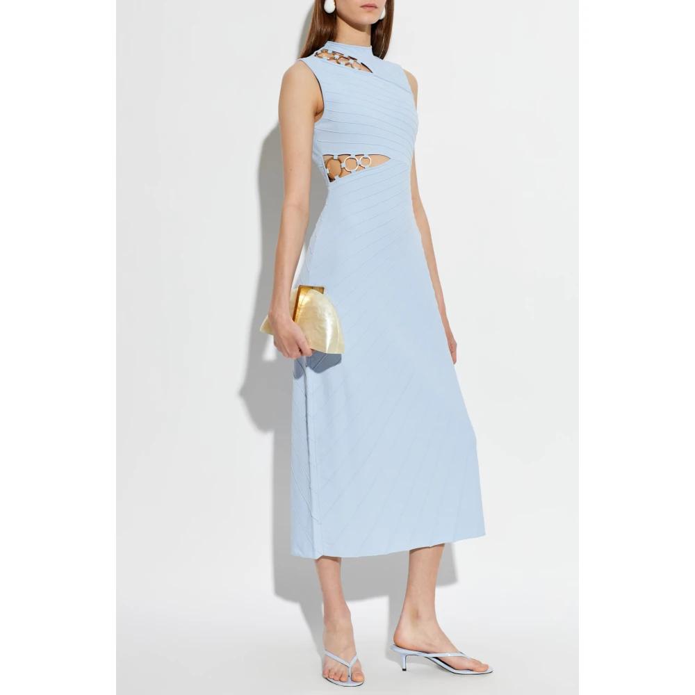 princess polly baby blue dress Women's navy blue fully open cross straps dress sandals. Square toe. Medium  wedge heels main image 1