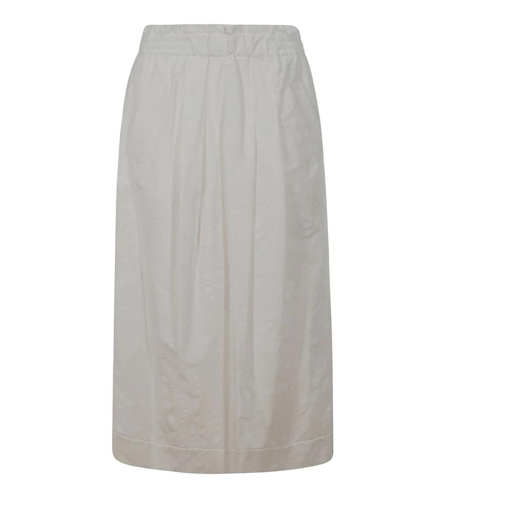 スカート PT TORINO Woman Skirt Ivory CDGOGD0F0STDDF35 0990 Ivory Technical Pongé Skirt | PRADA