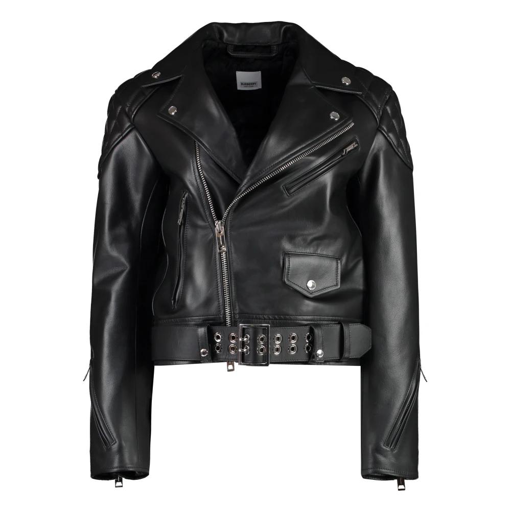 ジャケット Burberry Short black leather jacket with studs Burberry Short black leather jacket with studs | TheDoubleF