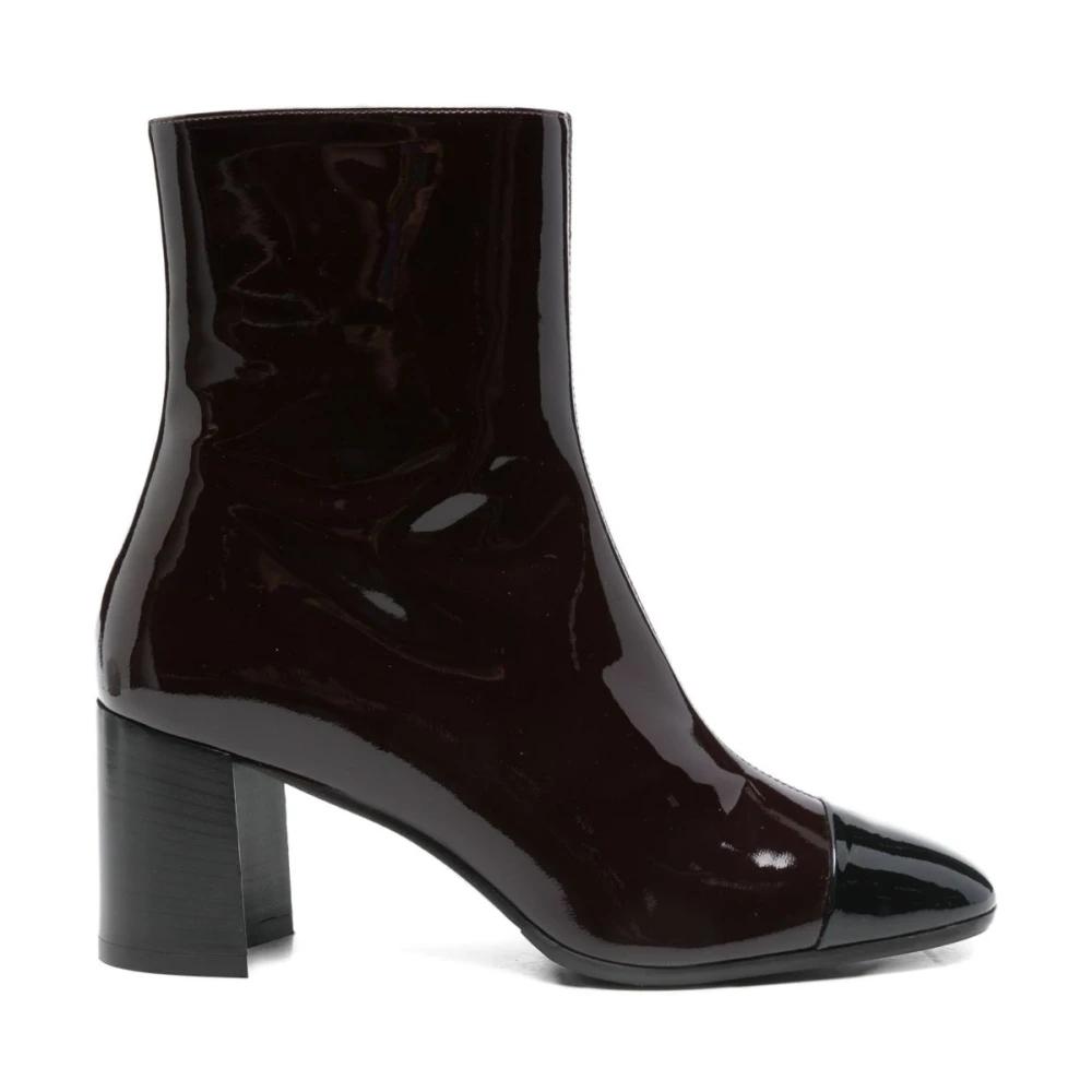 ショートブーツ・ブーティ CAREL PARIS Woman Flat ankle boots Black 2901 BLACK Colette - Black leather lace-up ankle boots | Carel Paris