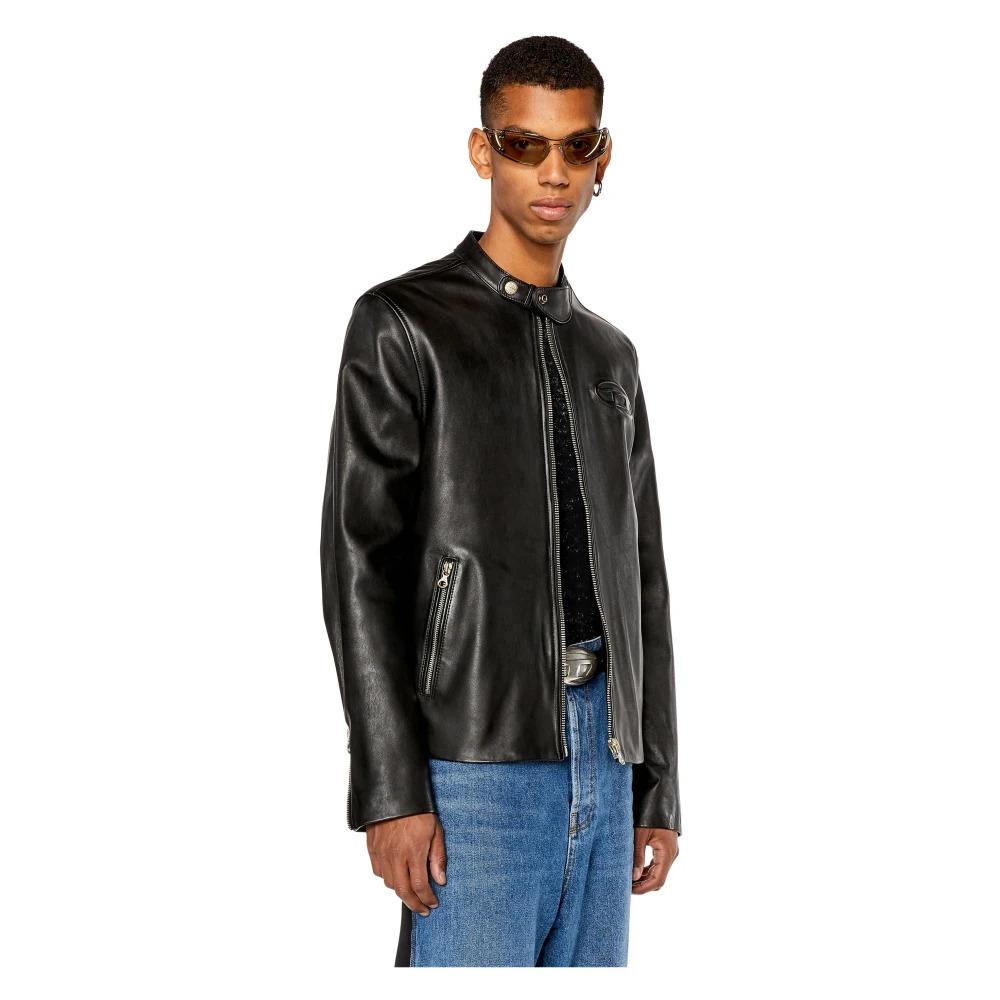 Diesel men's leather jacket sale hotsell