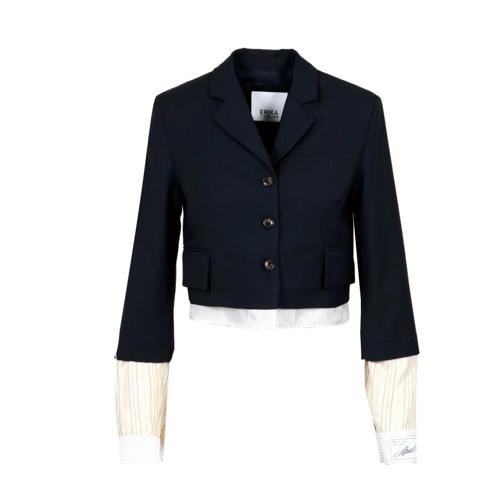 ERIKA CAVALLINI ネイビージャケット Blue Erika Cavallini Semi Couture Jackets for Women | Lyst