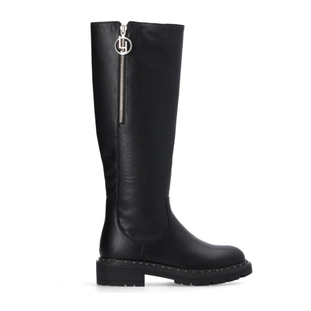 ロングブーツ LIU JO HIGH BOOT WITH RHINESTONES (SA2711TX001S1201_VIOLET) Liu Jo High Boots in Black | Lyst