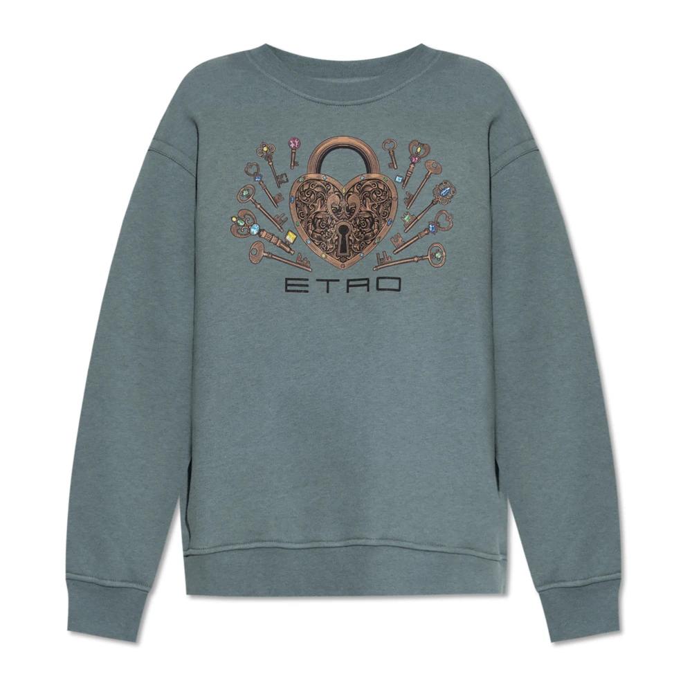 スウェット・トレーナー ETRO COTTON ZIPPER AND LOGO SWEATSHIRT ETRO COTTON ZIPPER AND LOGO SWEATSHIRT (ETRO/スウェット