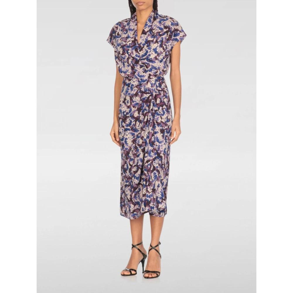 SALE！【DRIES VAN NOTEN】シルクブレンドギャザーミディドレス Women's Dresses | Dries Van Noten