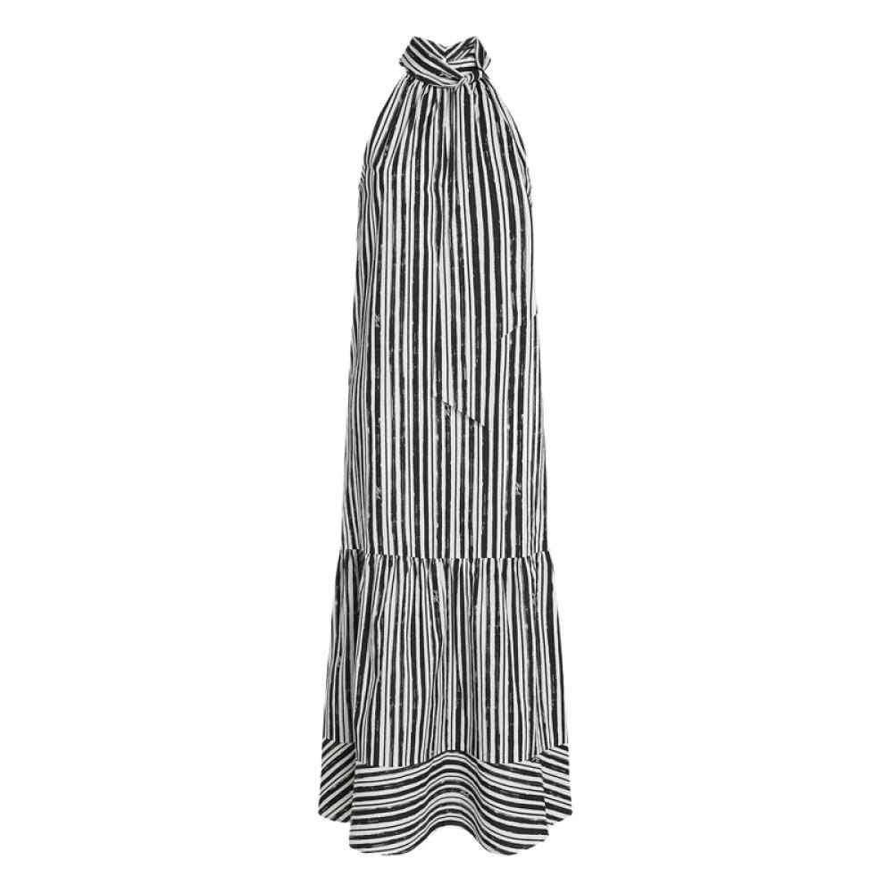 knee length dresses for ladies Signature drop-waist maxi dress | Black | Women | KARL LAGERFELD main image 1