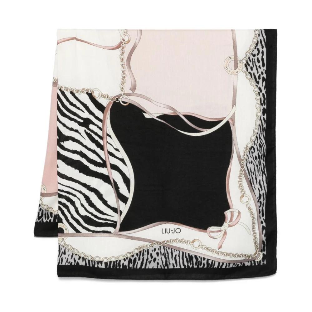 スカーフ LIU JO Woman Scarf Black 2A5053T0300 22222 Women's