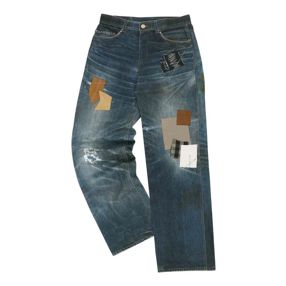 【Andersson Bell】 UNISEX LEOPARD CROSS-OVER WIDE JEANS MUSINSA | ANDERSSON BELL Unisex Leopard Cross-Over Wide