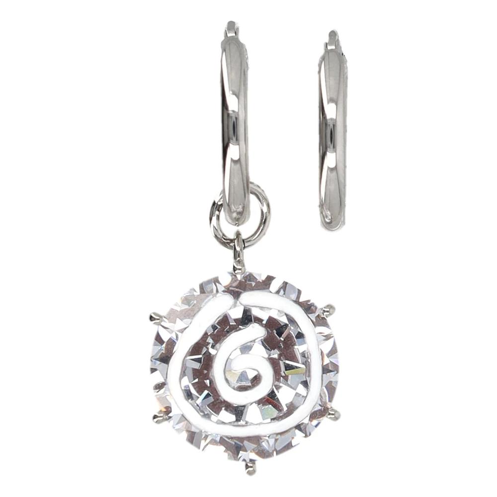 リングピアス ☆ MM6 Maison Martin Margiela MM6 MAISON MARGIELA Numeric Hoop earrings - White | Garmentory