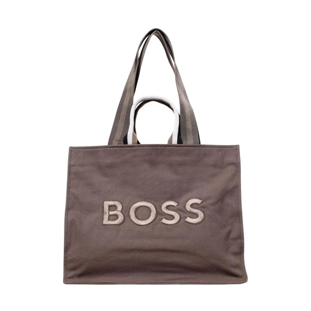 BOSS Tote Bags in Brown | Lyst