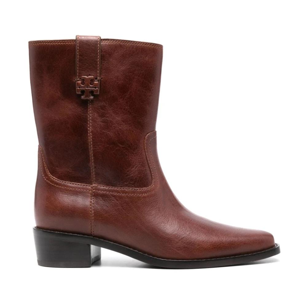 ショートブーツ・ブーティ Tory Burch Stivaletto City Western In Pelle tory-burch-Black-Heeled-Boots.jpeg