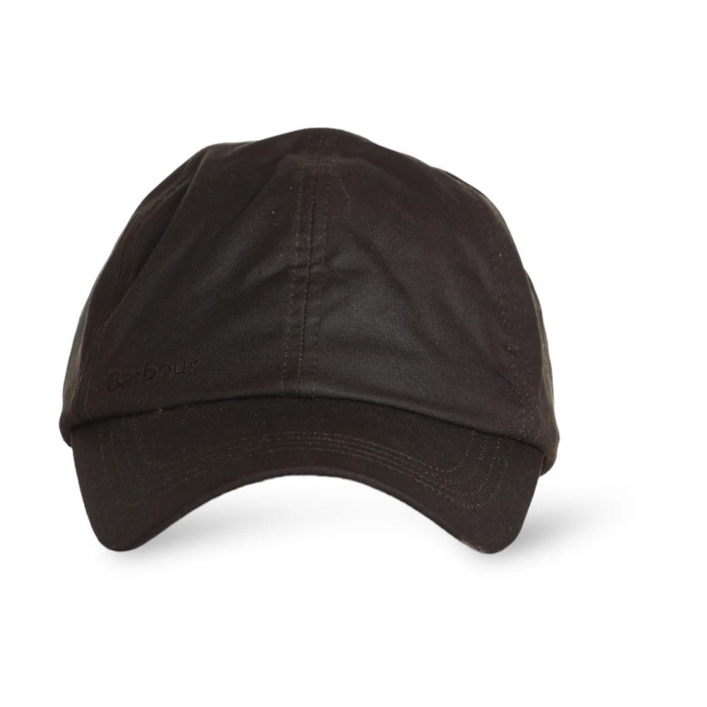 Barbour Waxed Cotton Embroidered Cap in Black for Men Lyst