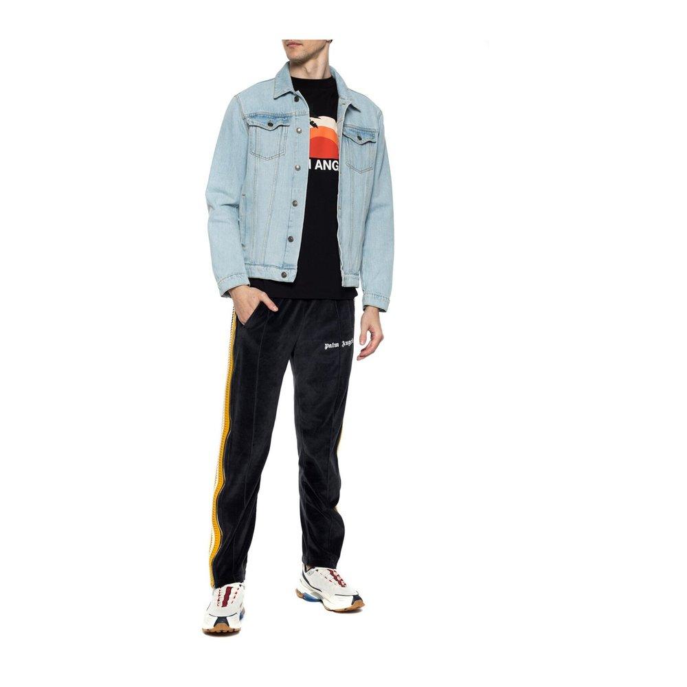 Pantaloni della tuta di vellutoPalm Angels in Velluto da Uomo colore Grigio  | Lyst
