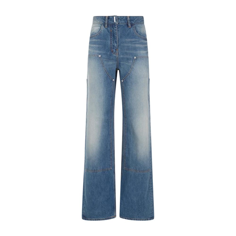 デニム・ジーパン Givenchy Barrel Jeans In Denim Givenchy Mid-Rise Barrel-Leg Denim Cocoon Trousers | Neiman
