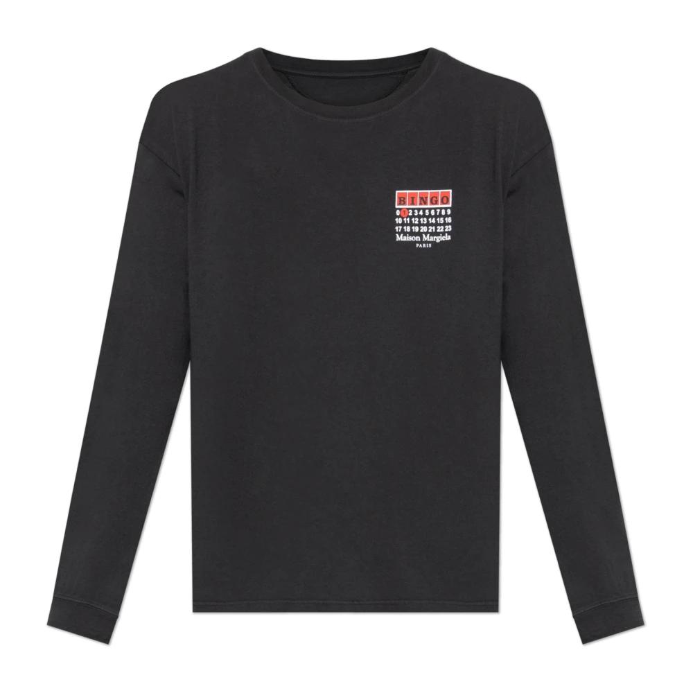 トップス Maison Margiela long sleeve sweat size44 MM6 Maison Margiela Off-White Zoom Long Sleeve T-Shirt MM6