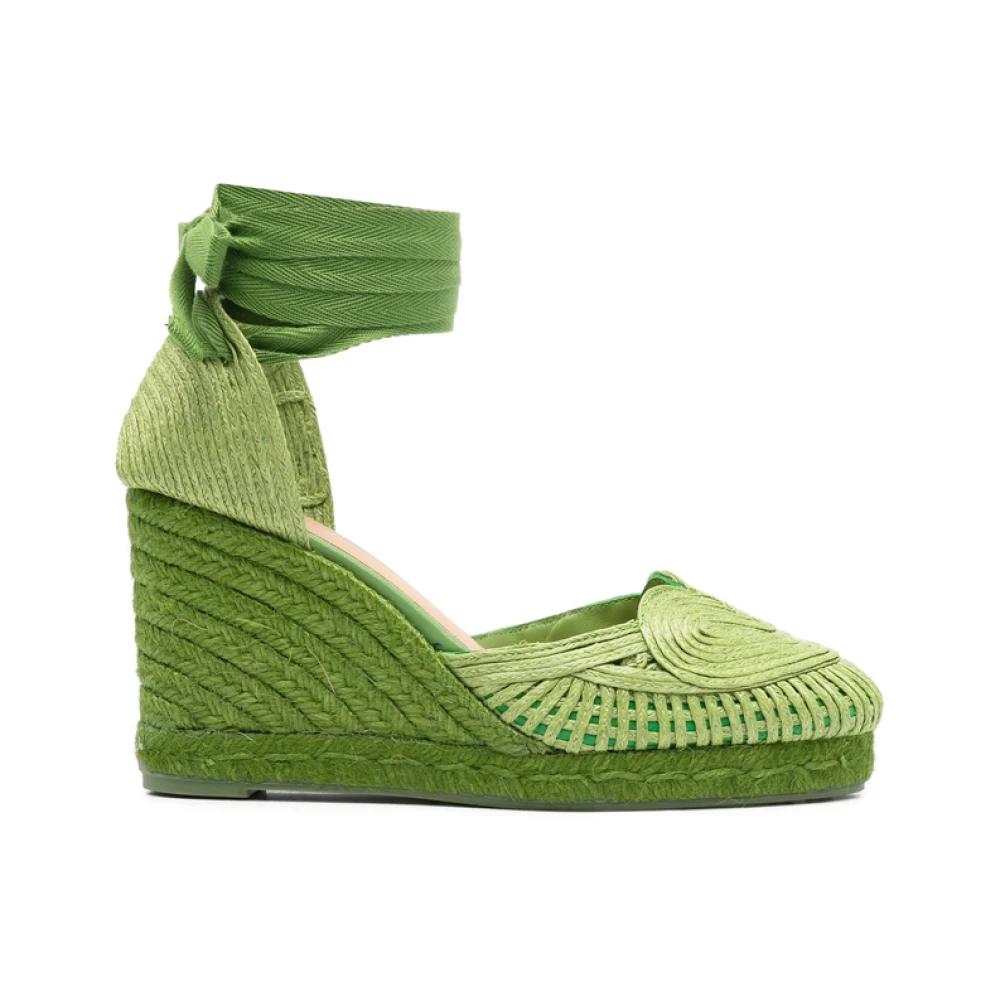 Sandales Compensées MIA 2 En Liège Vert - Taille 9 M - Occasion - Talon Moyen