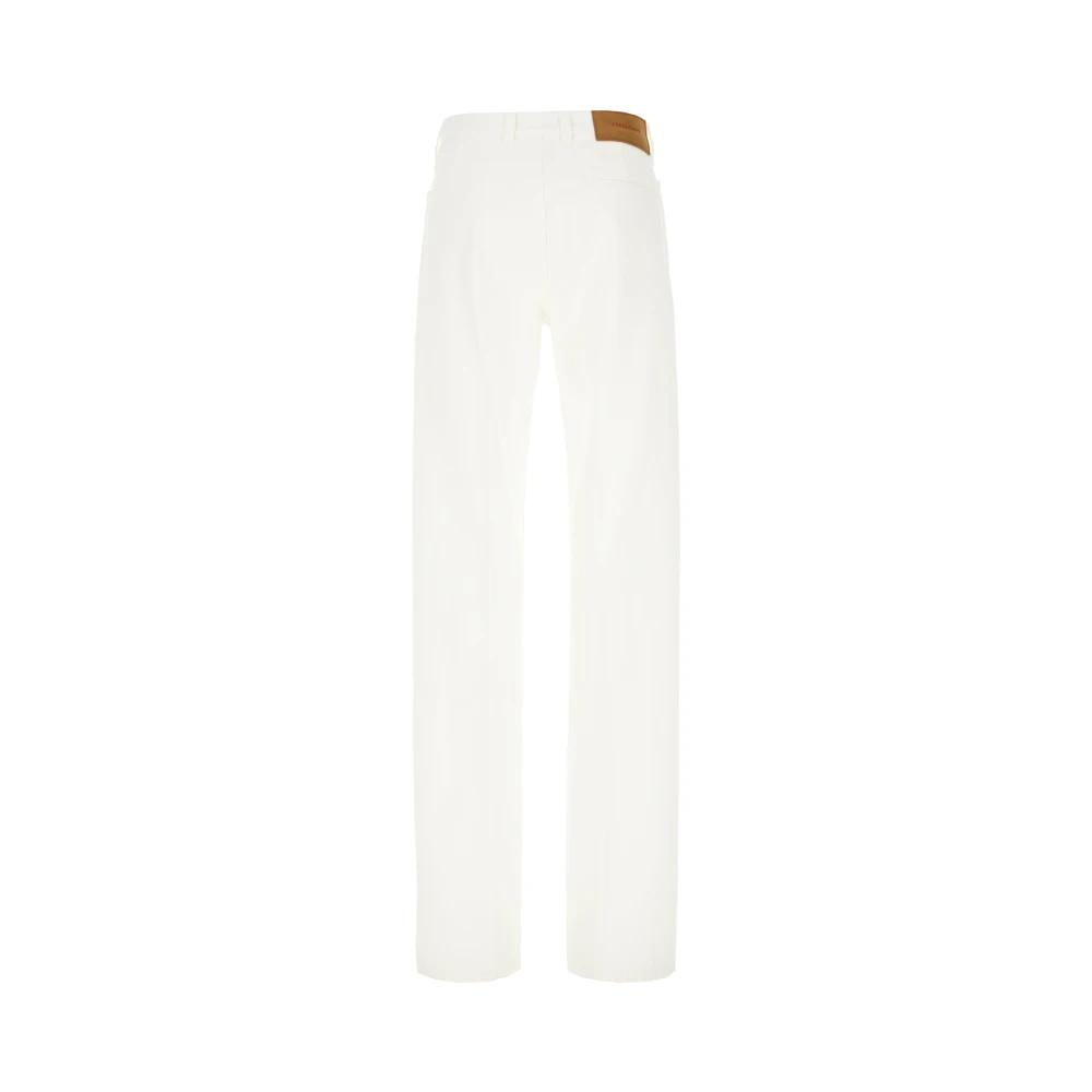 デニム・ジーパン FERRAGAMO Straight jeans White Ferragamo Straight Jeans in White | Lyst