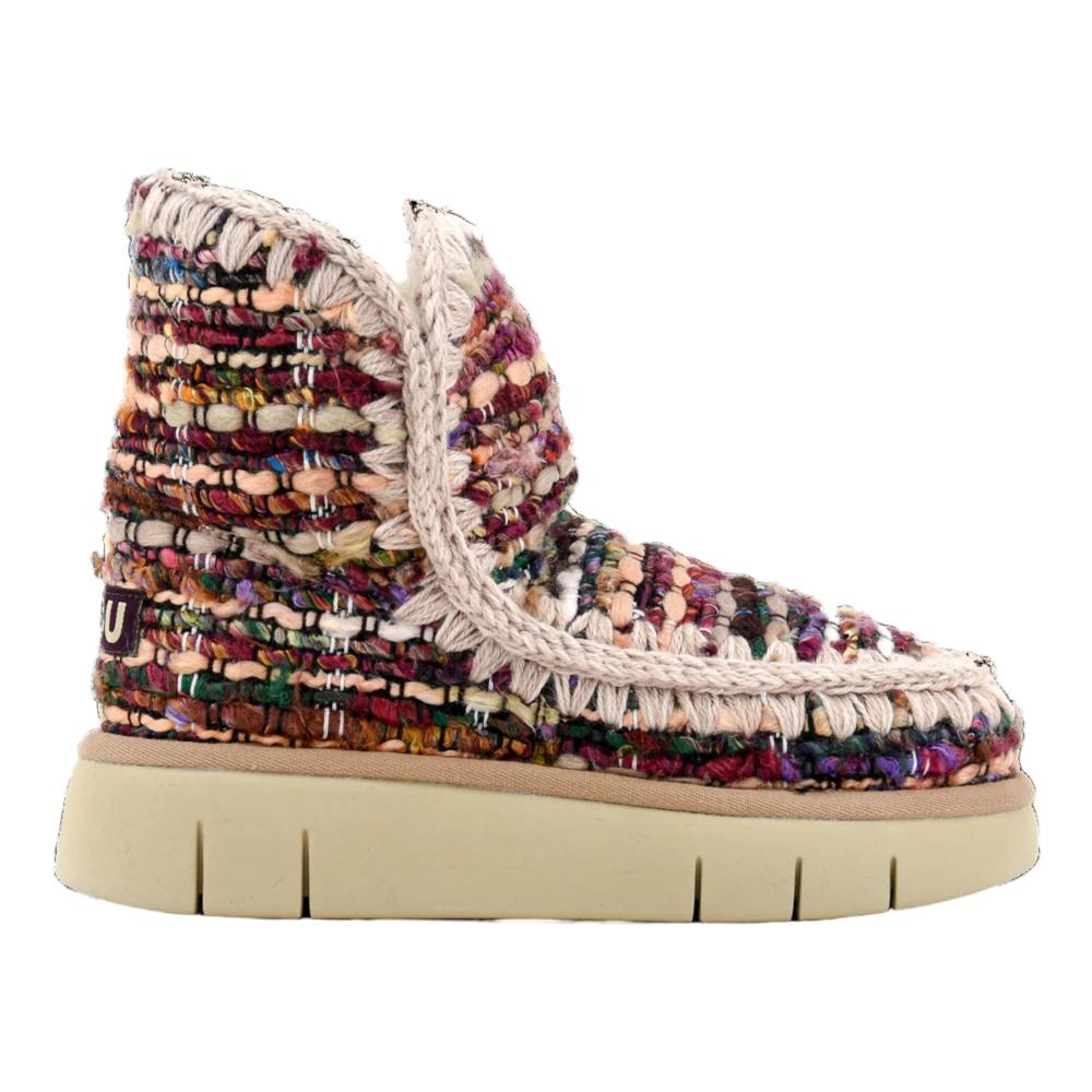 Multicolour eskimo bounce tessuto lana stivali di Mou Lyst