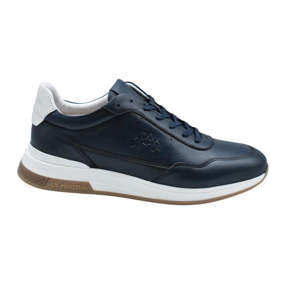 La Martina Brauner Leder Sneaker La Martina Herrenschuhe Online