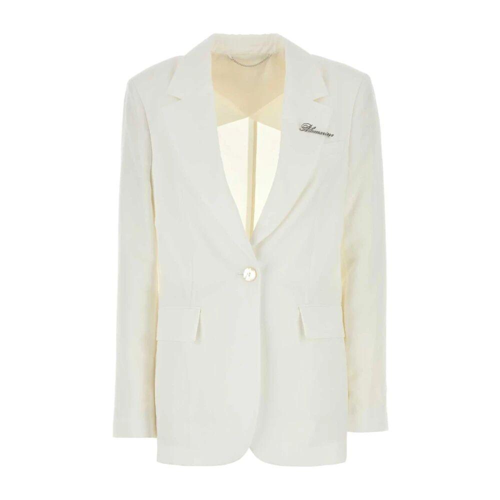 ジャケット BLUMARINE White Gabardine Blazer Blumarine Blazers in White | Lyst