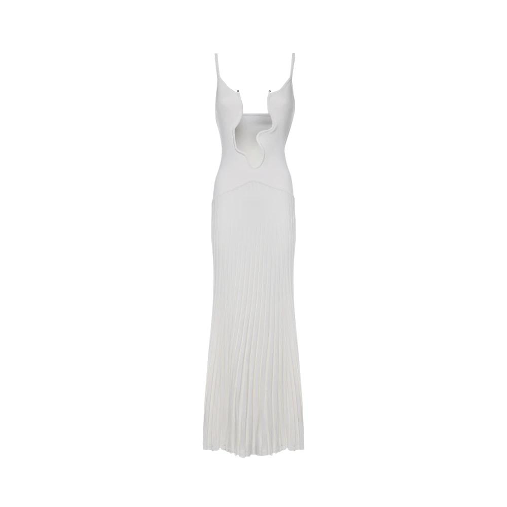 Robe Blanche Christopher Esber Taille S – Longueur Mi-mollet, Viscose, Parfait état
