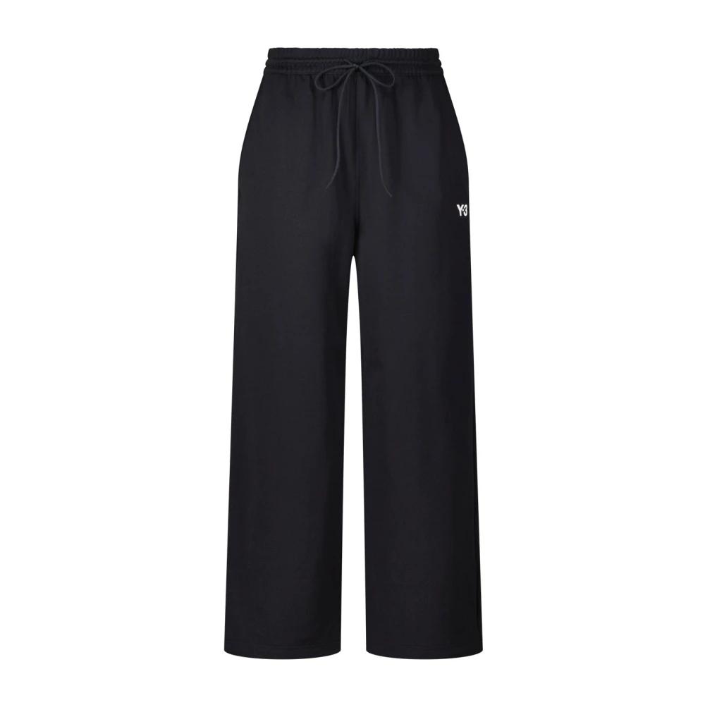 パンツ Y-3 U DRAWSTRING JERSEY 3/4 PANT Adidas Y-3 Men Wool Jersey Cuffed Pants black