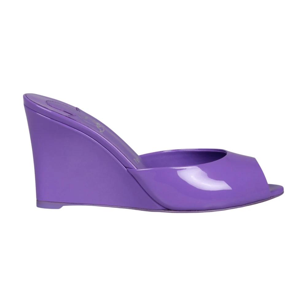 Purple wedges heels hot sale