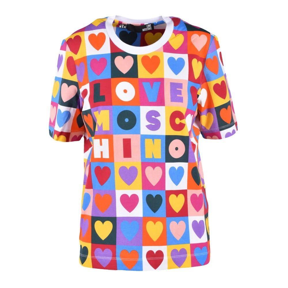 LOVE MOSCHINO WOMEN'S TOP T-SHIRT BIG LOGO RRP$150 – SIZE 42